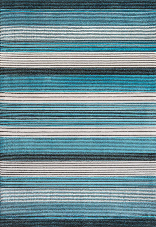 Duxbury Gradient Ticking Striped Blue/Navy 3'x5' Area Rug