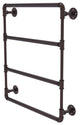 Pipeline Wall Mounted Ladder Towel Bar, Antique Bronze, 24"