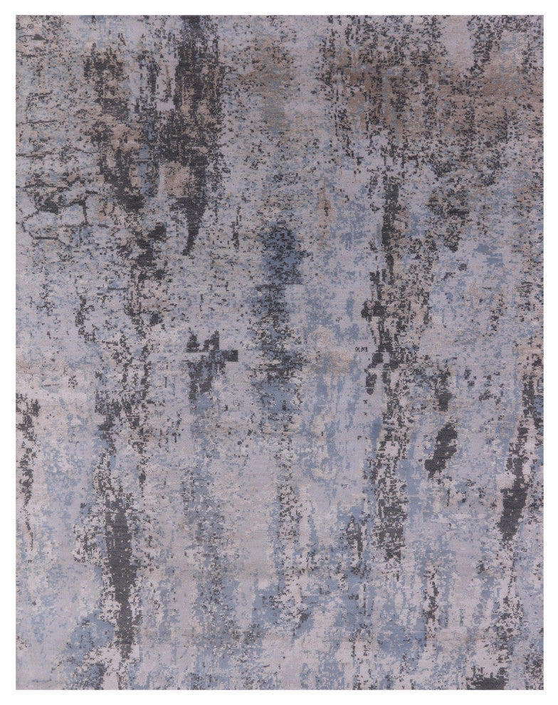 8' 0" X 10' 2" Hand Knotted Wool and Silk Modern Rug Q8885