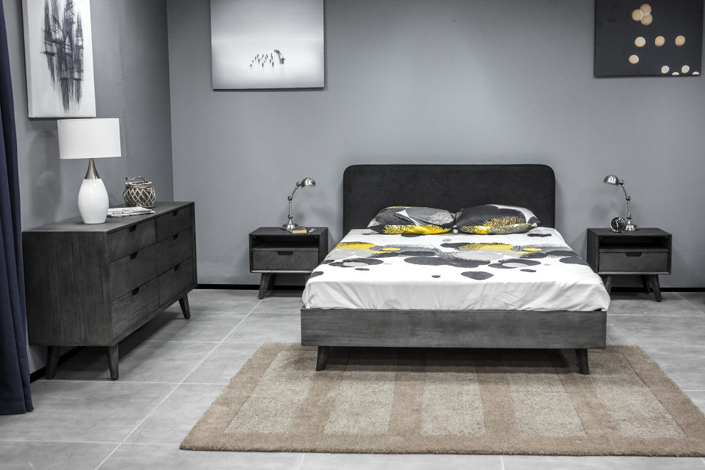 Mohave 3-Piece Acacia Queen Bed and Nightstands Bedroom Set