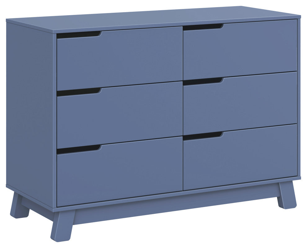Hudson 6-Drawer Assembled Double Dresser, Cove Blue