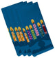 Decorative Holiday Napkin, Set of 4, Teal