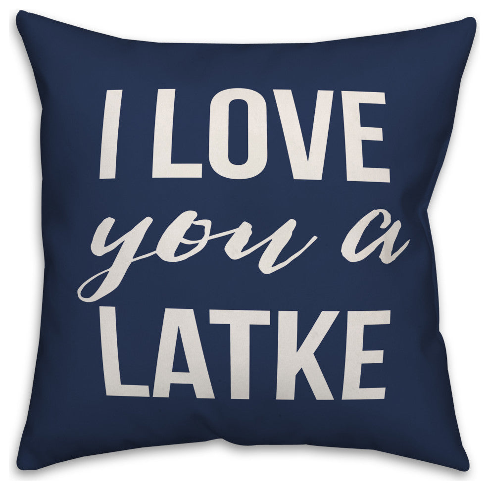 Love you a Latke 16"x16" Throw Pillow