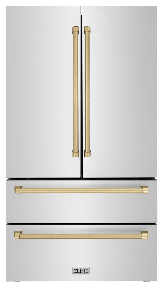 ZLINE 36" French Door Refrigerator With Ice Maker, Stainless RFMZ-36-CB