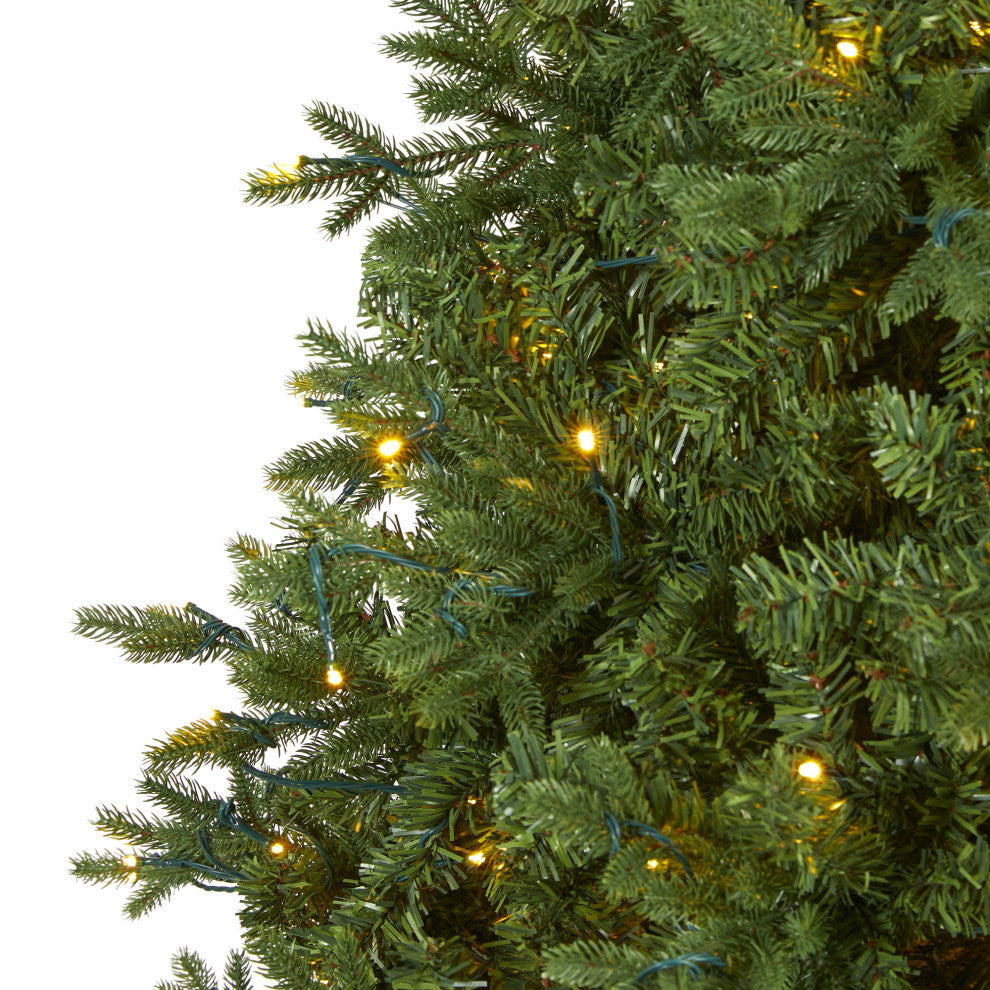 8' Vermont Fir Artificial Christmas Tree With 450 Clear LED Lights