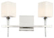 Chelsea 2-Light Bath, Opal Square Glass, Halogen G9