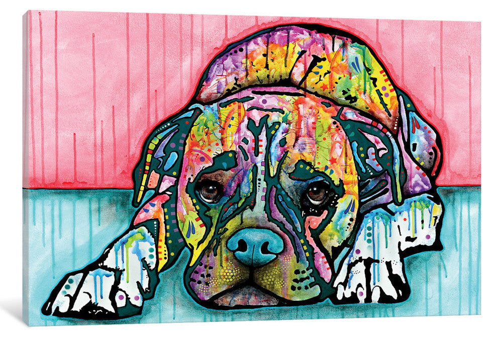 "Lying Boxer" by Dean Russo, Canvas Print, 26"x18"