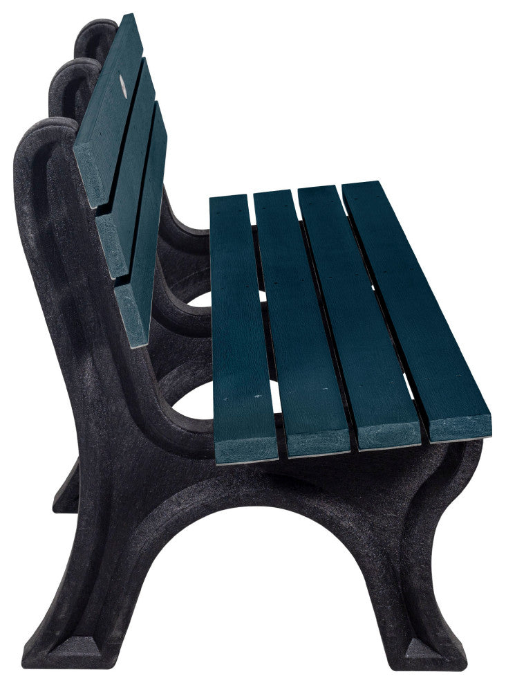 Aurora Traditional 6' Park Bench, Federal Blue