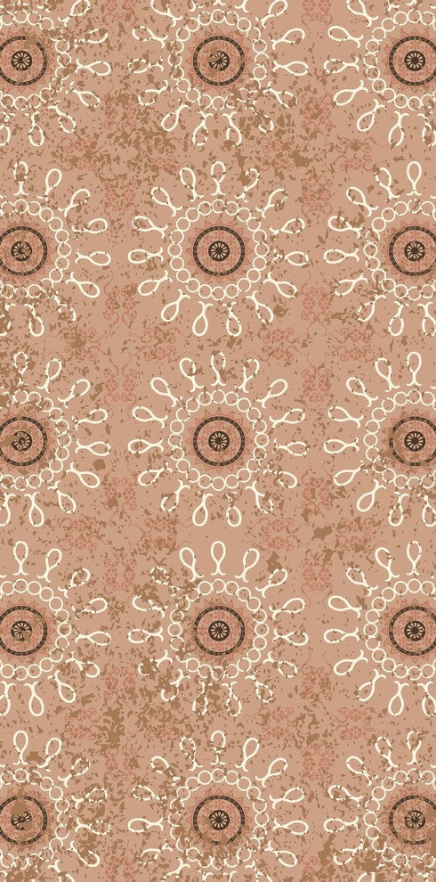 Sun Tile Geometric Print Bath Towel, Taupe