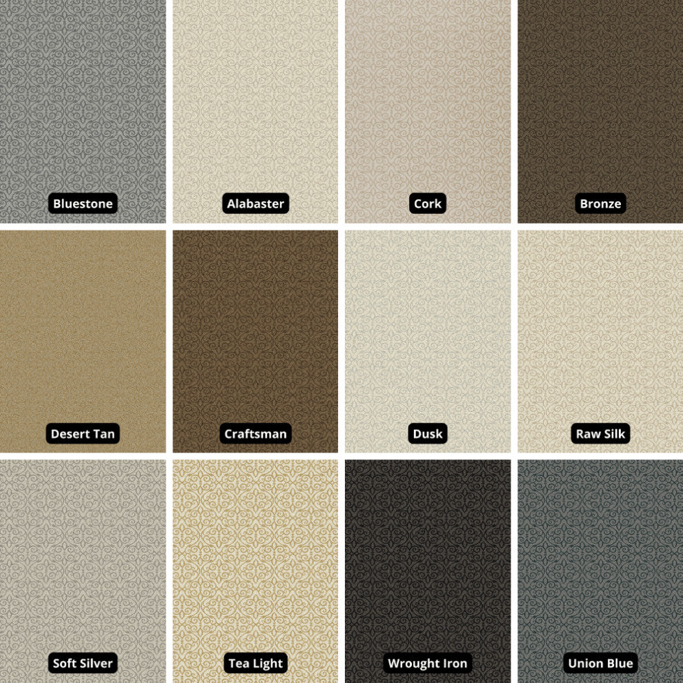 Scroll Pattern 3/8 Thick Indoor Area Rug Carpet, Bluestone, 8x10