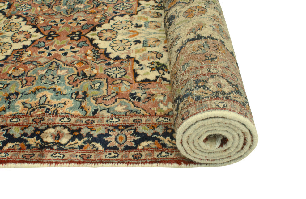 Pak-Persian Fikri Ivory/Navy Runner, 2'1x8'11
