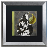 Color Bakery 'Decorative Pear II' Art, Silver Frame, Black Matte, 16"x16"