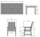 Glennville 7-Piece 42x84 Dining Set, Weathered Acorn, Coastal Teak