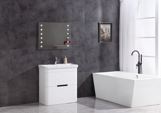 32" Bathroom Vanity With Led Mirror, PVC