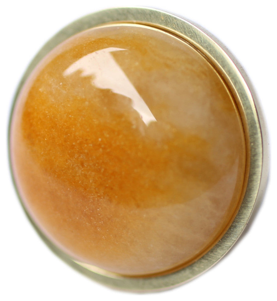 Honey Crystal Stone Knob