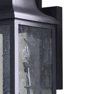 Morgan Outdoor Wall Mounted Lighting, Black, 2-Light