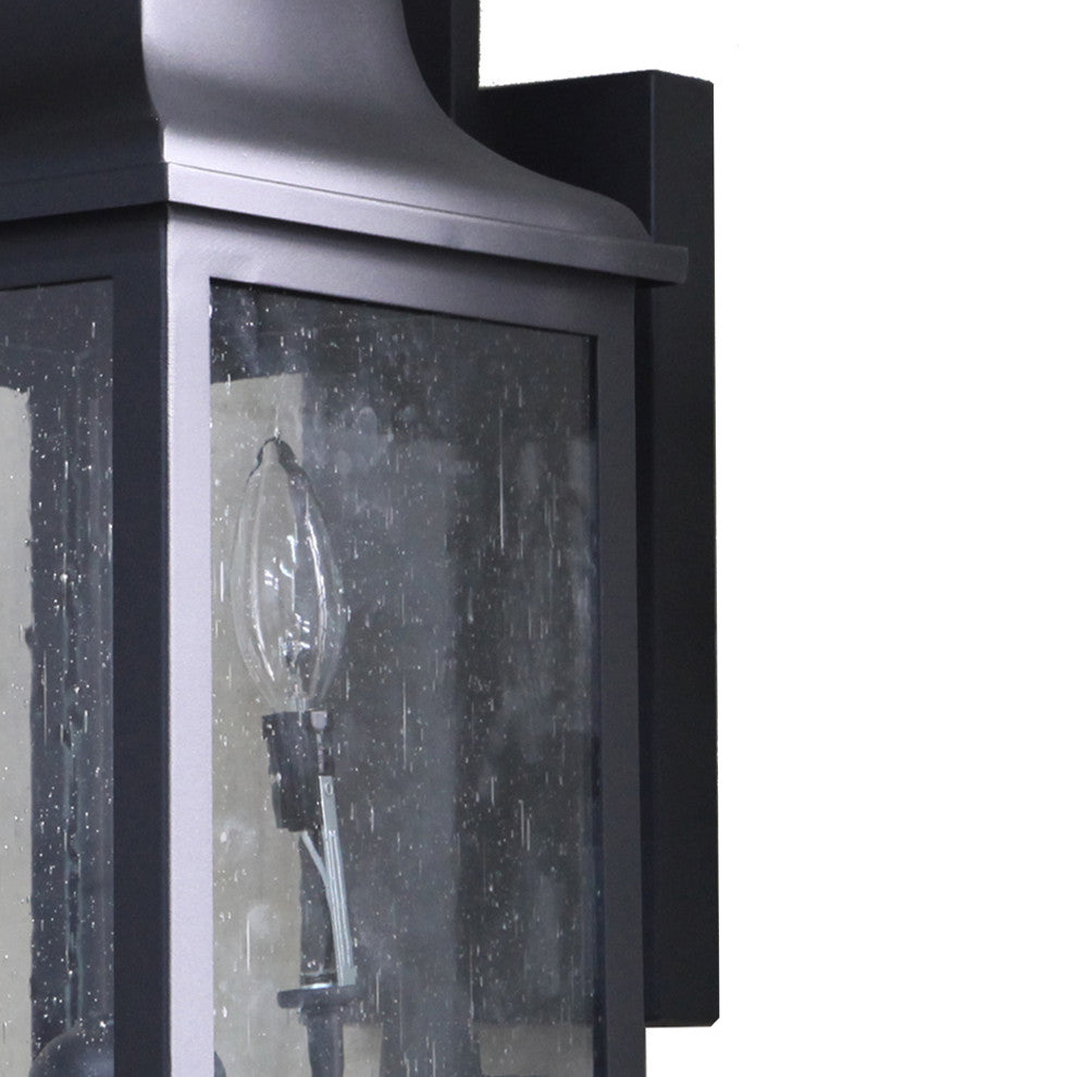 Morgan Outdoor Wall Mounted Lighting, Black, 2-Light