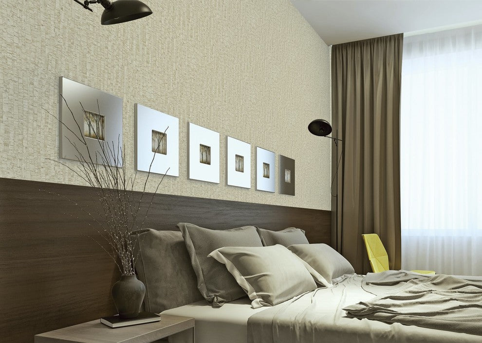 Serendipity 2, Traditional Damask Solid Wallpaper, Beige, Sample