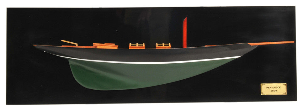 Pen Duick Half-Hull Scaled Model Boat Yacht Handmade