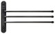 MODONA's 14" Triple Swing Towel Bar -, Rubbed Bronze