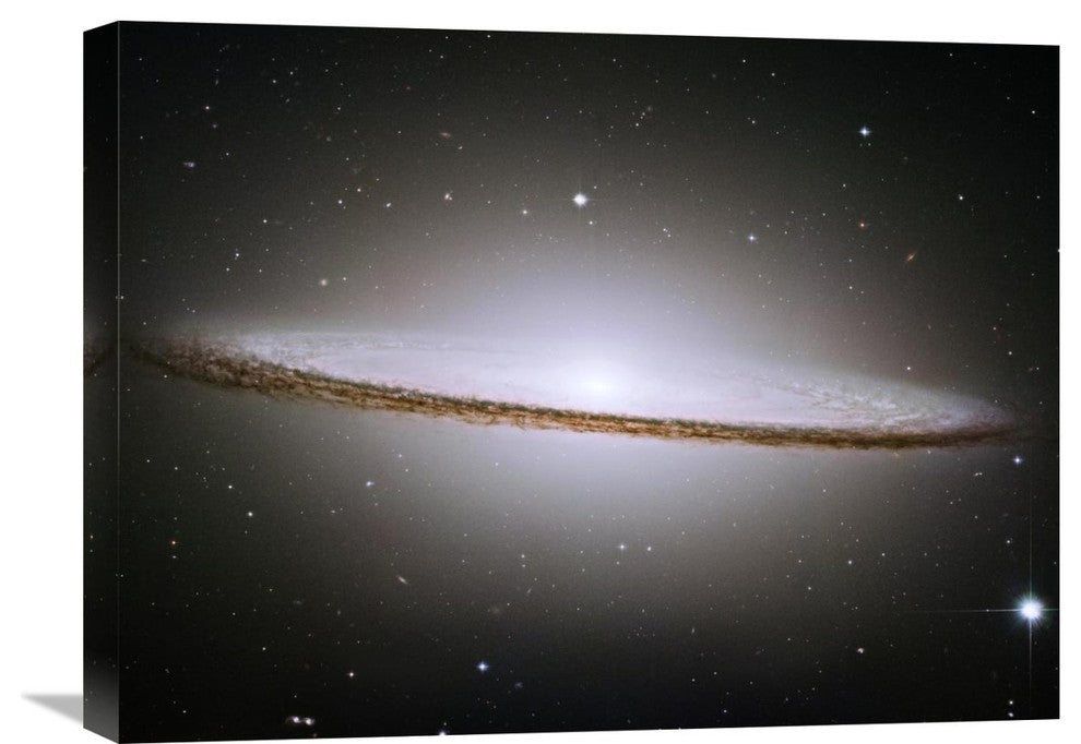 "M104 - The Sombrero Galaxy -  Visible Light" Canvas Giclee by NASA, 24"x18"