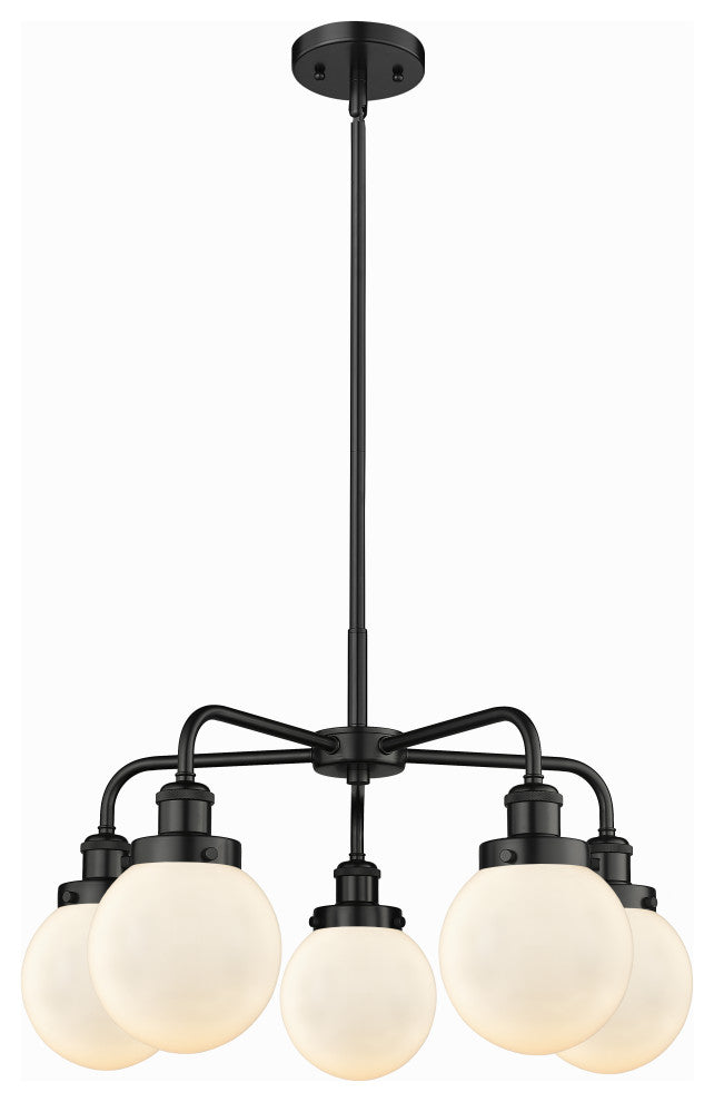 Innovations Beacon 5 24" Chandelier Matte Black