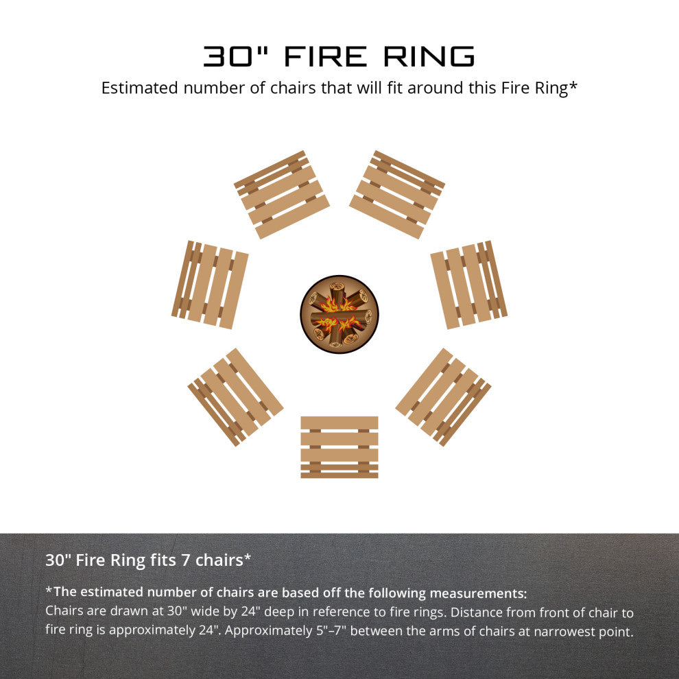 Pine and Bough Fire Ring, 30", 30