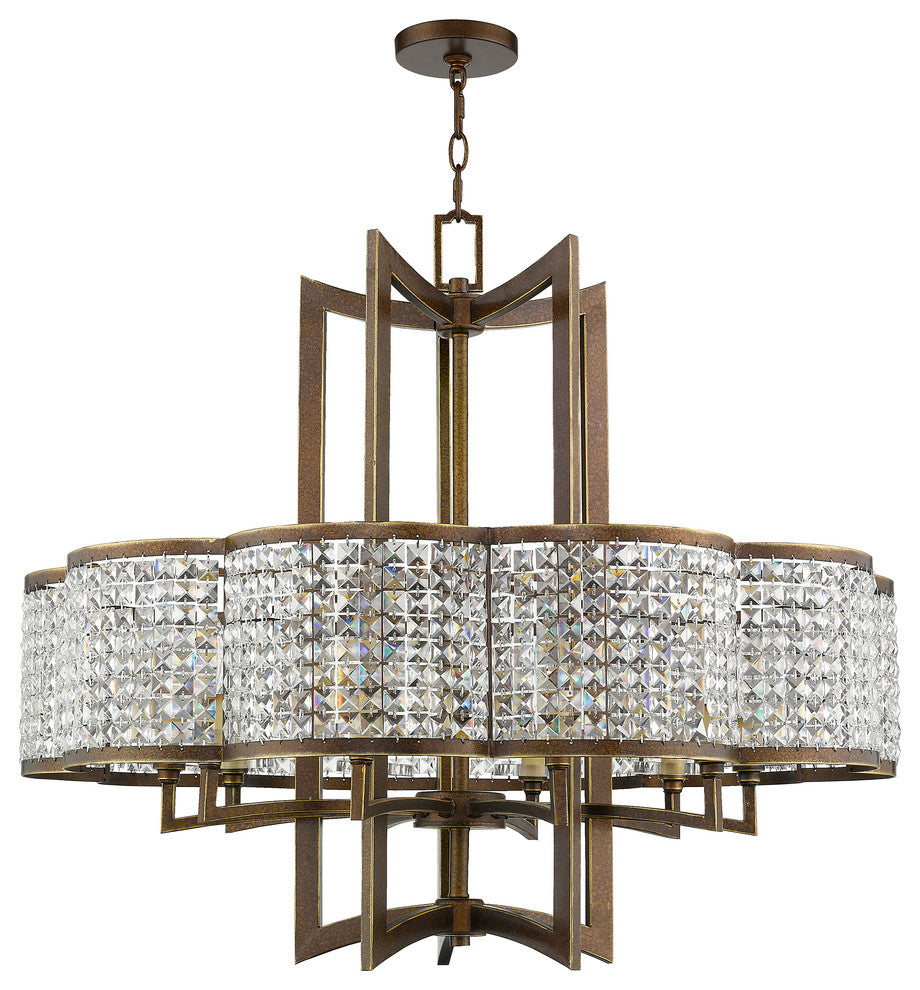 Grammercy Chandelier, Hand-Painted Palatial Bronze