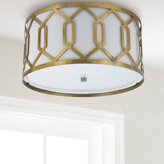 Hex 3-Light 16.25" Metal Flush Mount