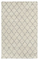 Classic Home Diamond Looped Wool Ivory Rug, 9'x12'