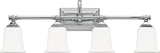 Quoizel NL8604C Four Light Bath Fixture Nicholas Polished Chrome