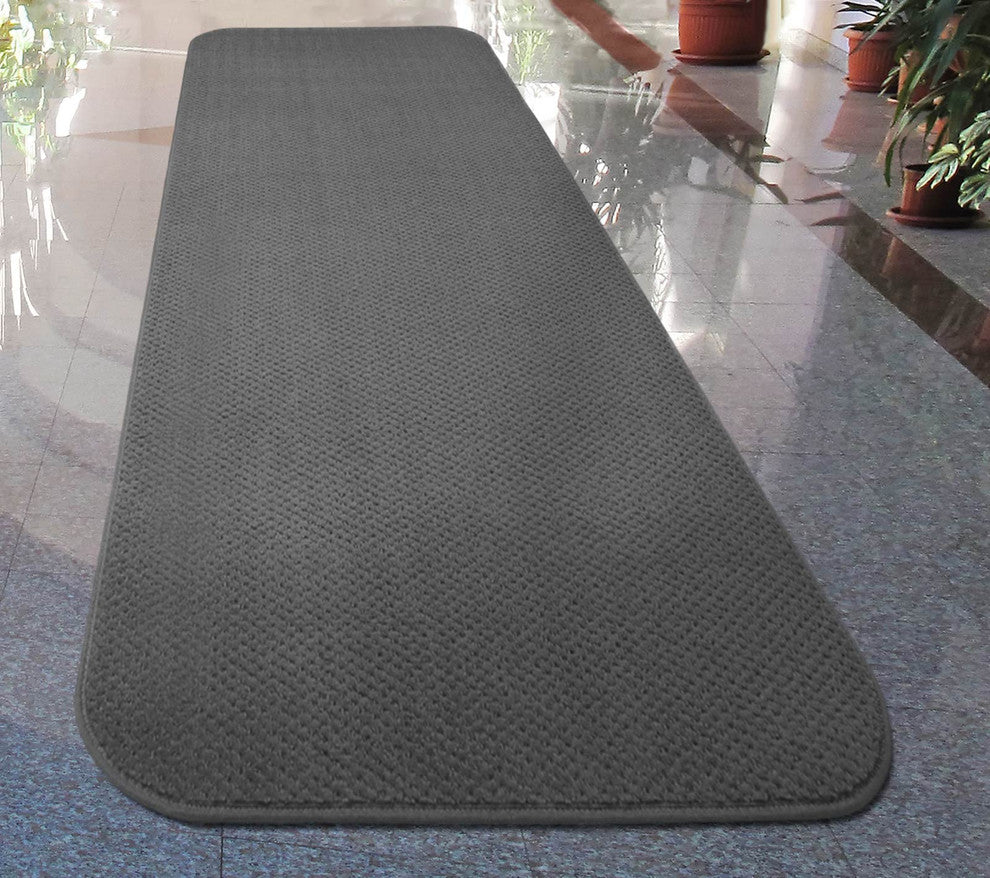 Skid-Resistant Carpet Runner Gray, 48"x12'