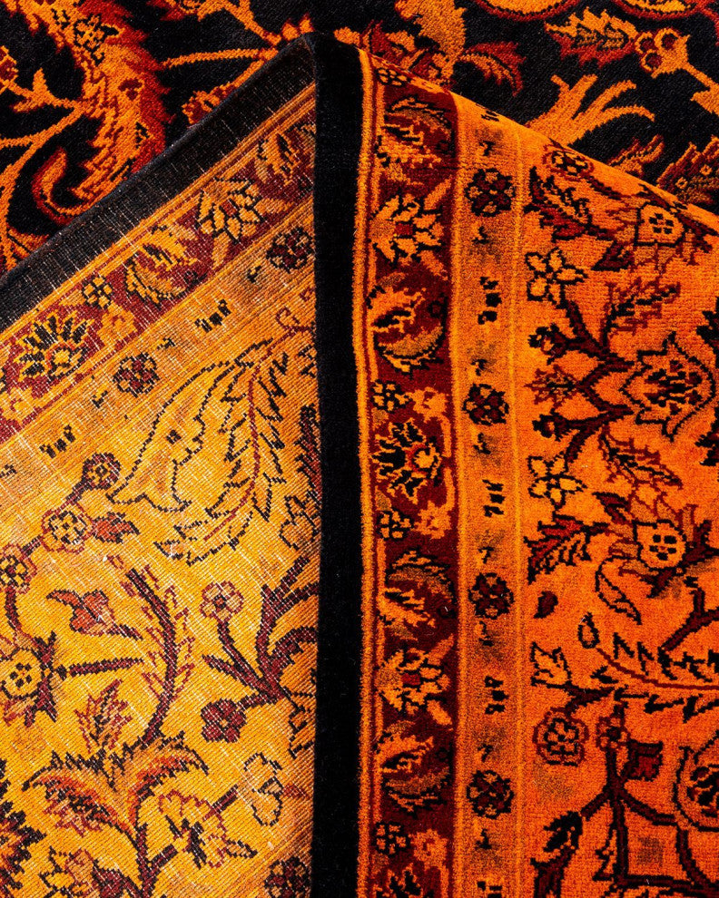 Fine Vibrance, One-of-a-Kind Hand-Knotted Area Rug Orange, 9'1"x12'2"