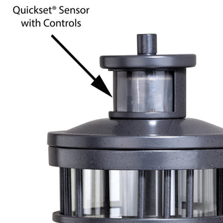 Wrightwood Motion Sensor Dusk to Dawn Outdoor Wall Light Vintage Black