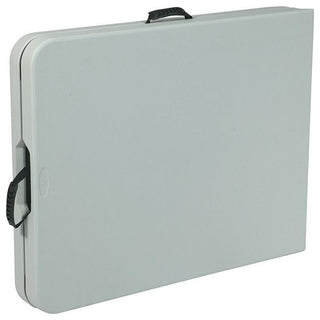 6 foot Resin Multi Purpose Center Light Gray Fold Table with Wheels