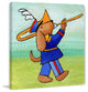 Marmont Hill, "Give a Dog a Trombone" by Janet Nelson on Wrapped Canvas, 18x18