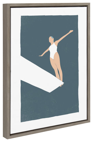 Sylvie Contemplation Framed Canvas by Rocket Jack, Gray 18x24