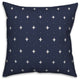 Navy Coastal Cross Dots 18x18 Spun Poly Pillow