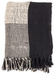 CottonThrow Blanket With Striped Design, Black/White, 50"x60"
