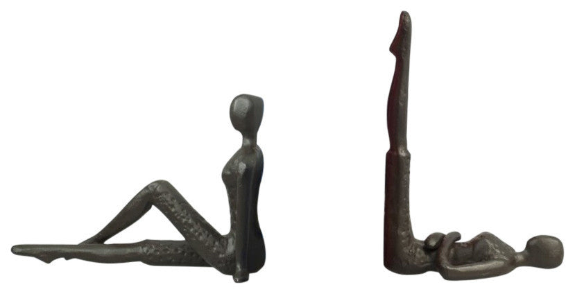 2-Piece Ladies Stretching Metal Bookend Set