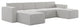 Bridgetown Luxury Modular Sectional Sofa, Cream