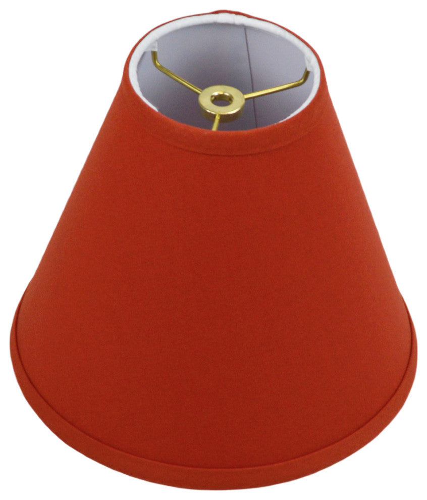 Fenchel Shades 4"x9"x8" Empire Lamp Shade, Linen Paprika