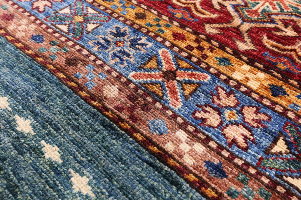 8' 3" X 9' 7" Khorjin Super Kazak Handmade Rug - Q12646