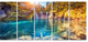 "Turquoise Water and Sunny Beams" Landscape Photo Wall Art, 5 Panels, 60"x28"