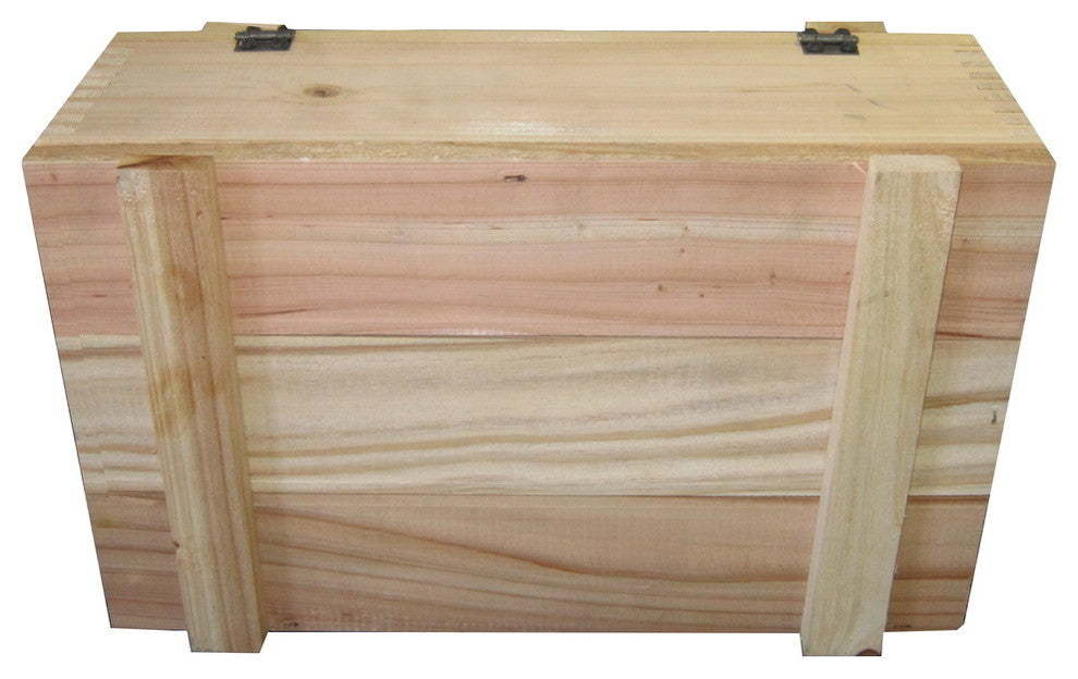 Timber Valley Cedar Storage Box With Lid, Set of 2