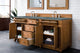 James Martin 157-V72-SBR-3CBL Bristol 72" Double Vanity Saddle Brown Quartz Top