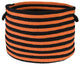Colonial Mills Basket Spunky Stripe Basket Orange and Black Round