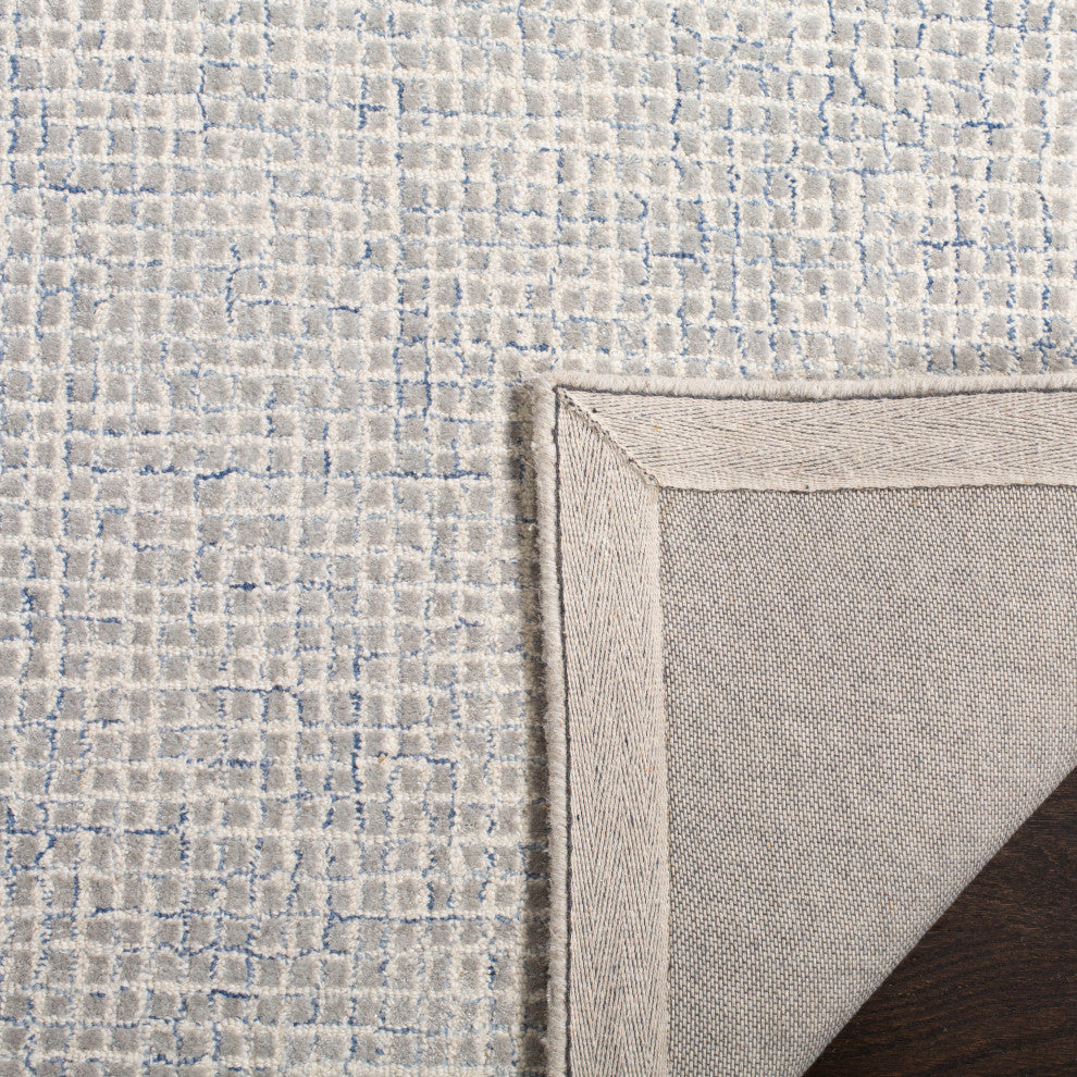 Safavieh Couture Abstract Collection, ABT469 Rug, Silver/Blue, 3'x5'