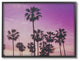Tropical Purple Palm trees Photography Oversized Framed Giclee Art, 16"x20"