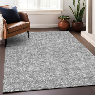 Premium Machine Washable Mayfield AMF691 Silver 10' x 14' Rug